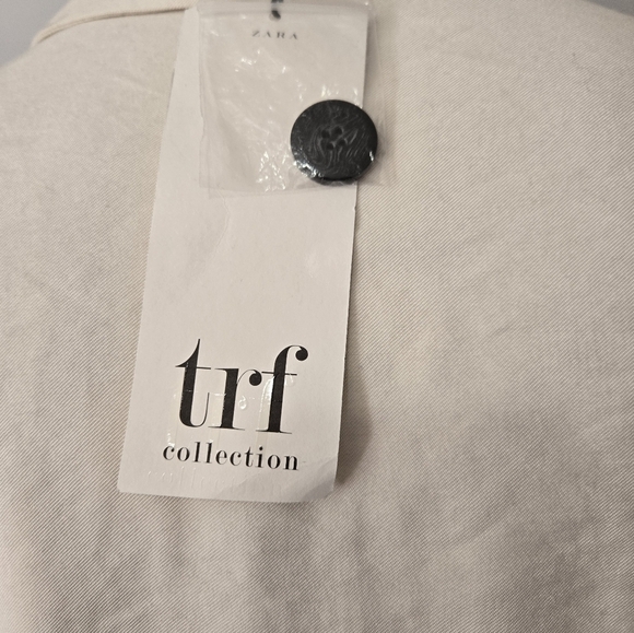 Zara-NWT- TRF Collection Cream Double-Breasted Coat/ Blazer/ Mini Dress. Size XS - Picture 9 of 16